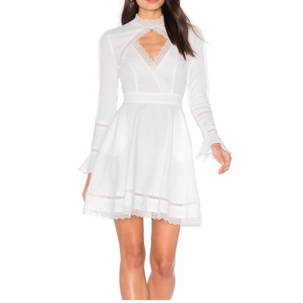 Nicholas Crepe Lace Insert Dress NWT